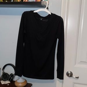 Black V neck Long Sleeve